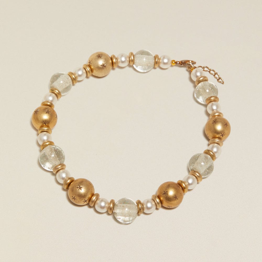 Beaded Necklace ONE Vintage Mixed Pearl & Bead Necklace Orelia Jewellery