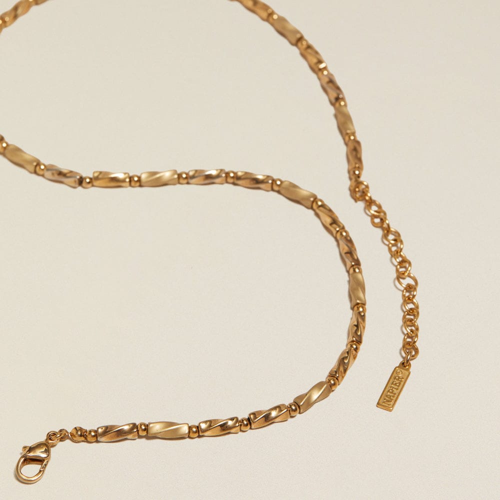 Beaded Necklace ONE Vintage Spiral Bead Chain Necklace Orelia Jewellery