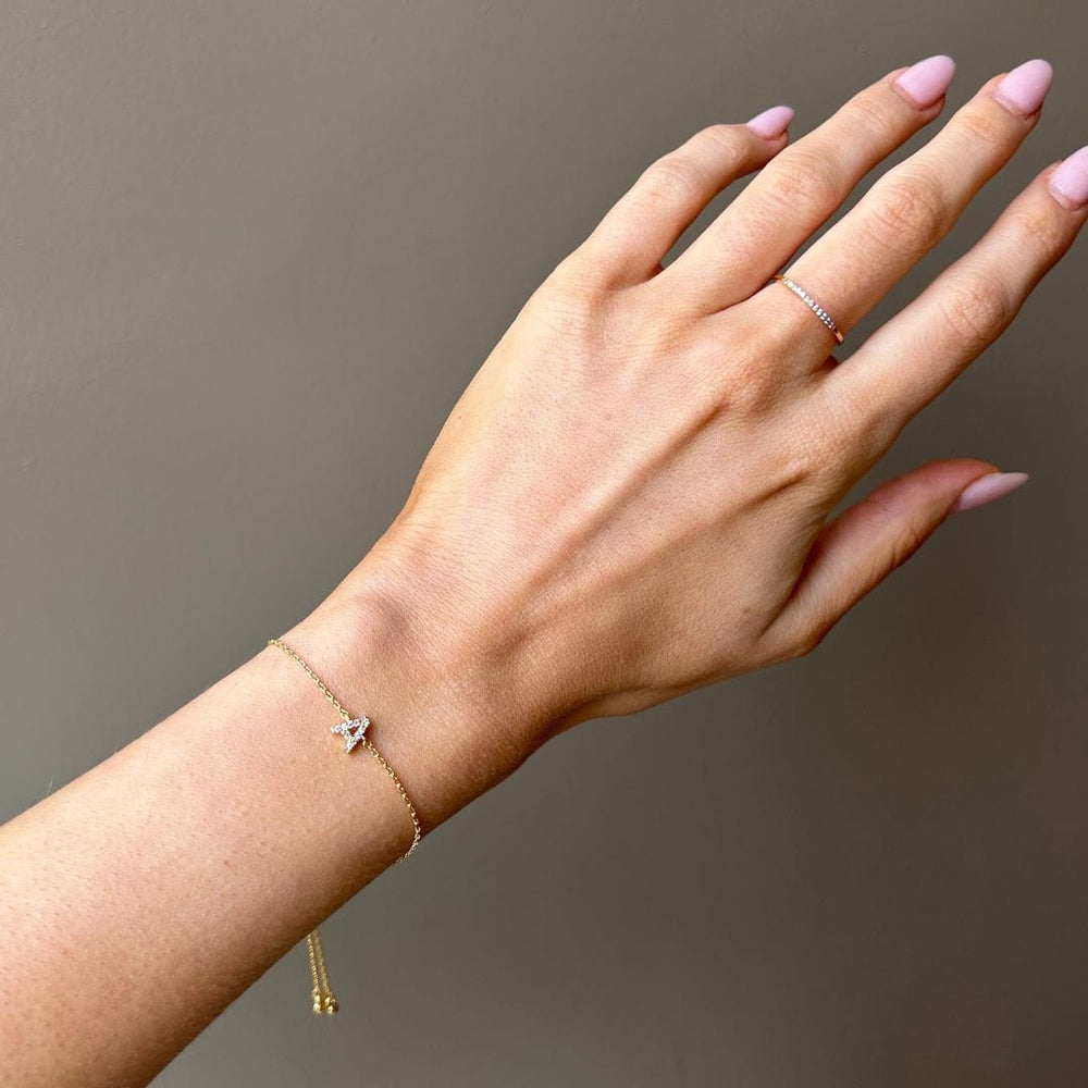 Bracelets A Pave Initial Slider Bracelet Orelia Jewellery