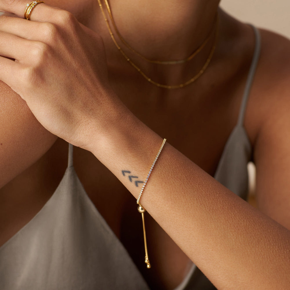 Bracelets Fine Crystal Tennis Slider Bracelet Orelia Jewellery