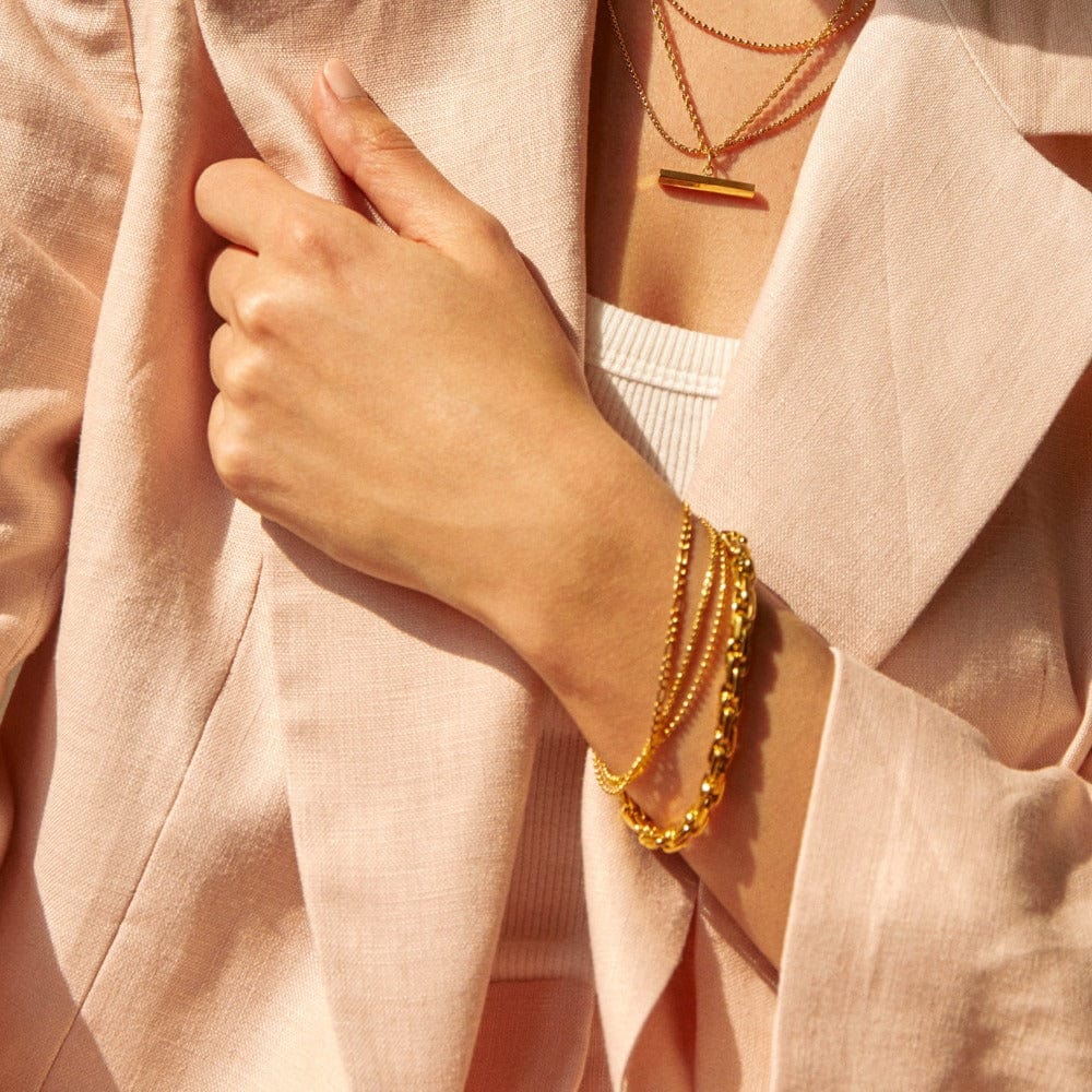 Bracelets LUXE Interlocking Link Chain Bracelet - Gold Orelia Jewellery