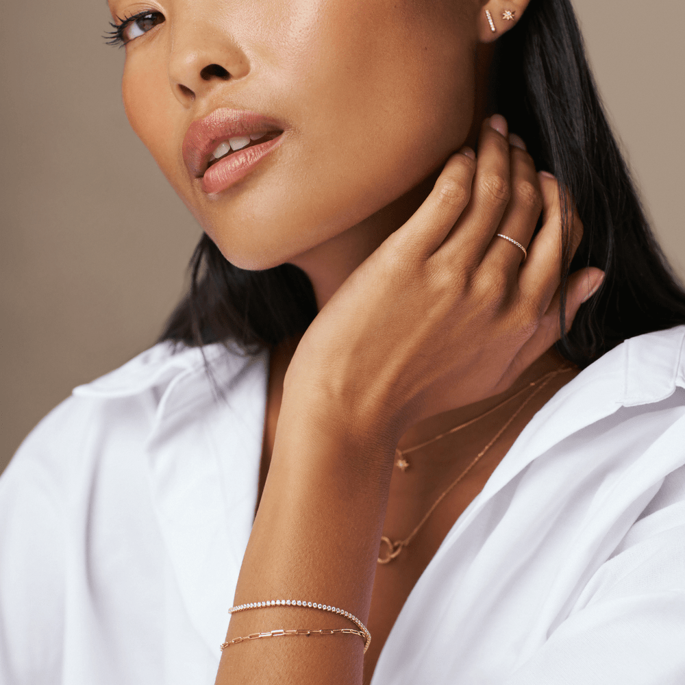 Bracelets LUXE Wraparound Tennis & Chain Bracelet Orelia Jewellery