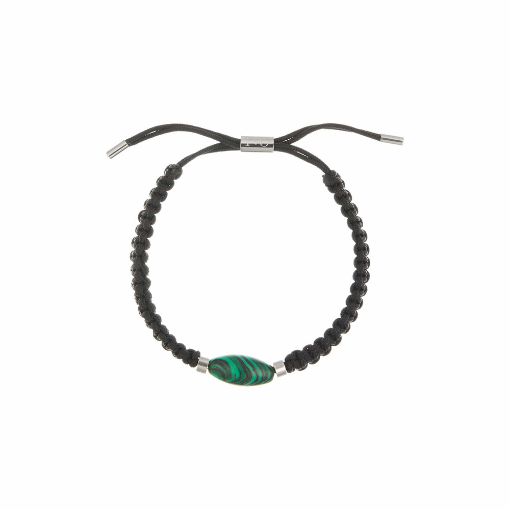 Bracelets Malachite Bead & Cord Bracelet Orelia Jewellery