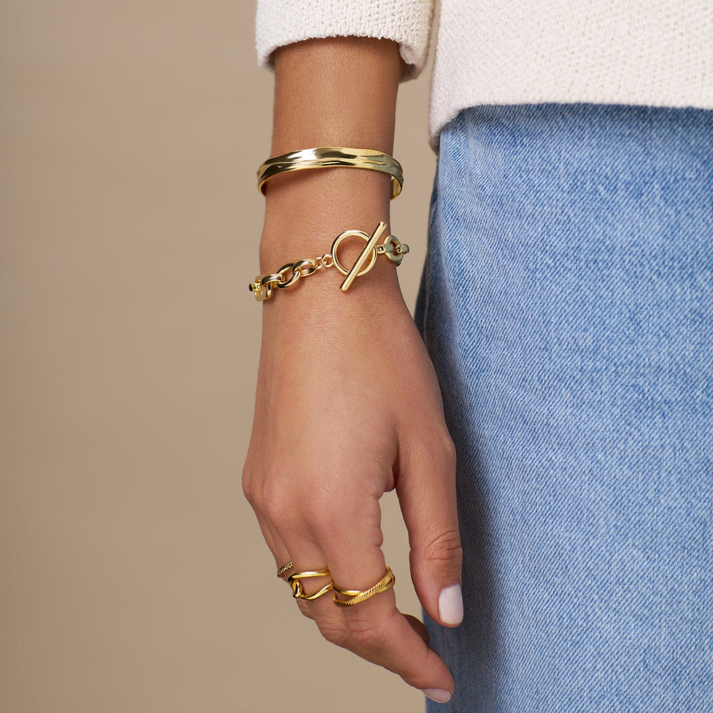 Bracelets Organic Molten Bangle Orelia Jewellery