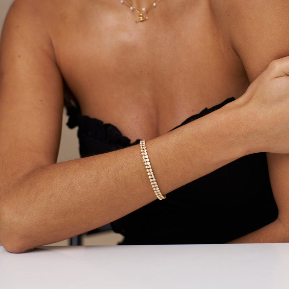 Bracelets Pearl Tennis Bracelet Orelia Jewellery