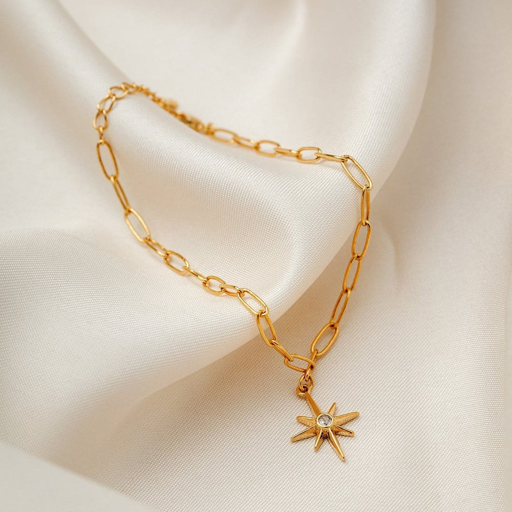 Bracelets Starburst Charm Chain Bracelet Orelia Jewellery