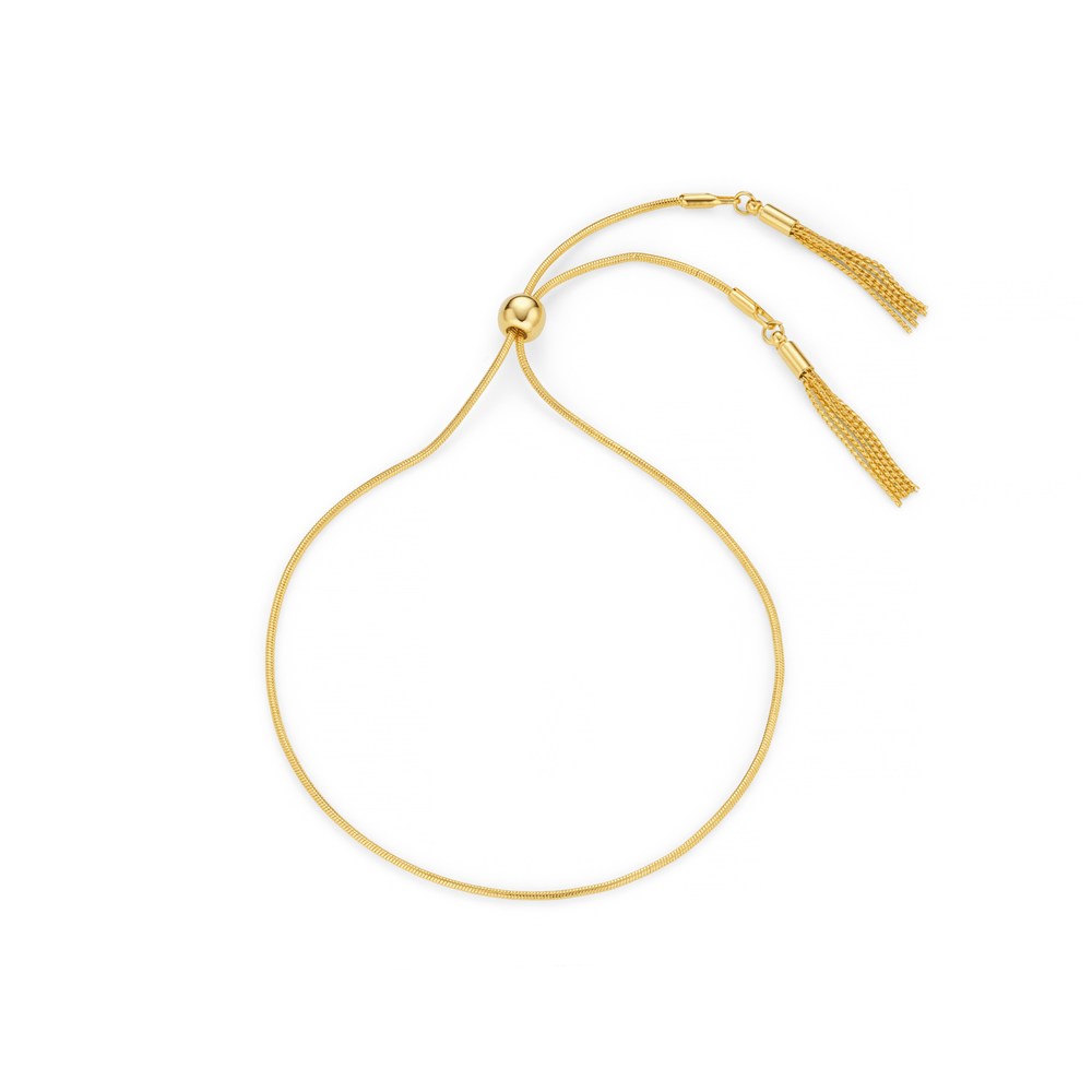 Chain Bracelet Fine Adjustable Tassle Slider Bracelet Orelia Jewellery