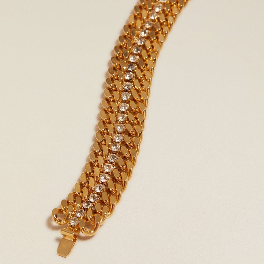 Chain Bracelet ONE Vintage Crystal Cuban Link Bracelet Orelia Jewellery