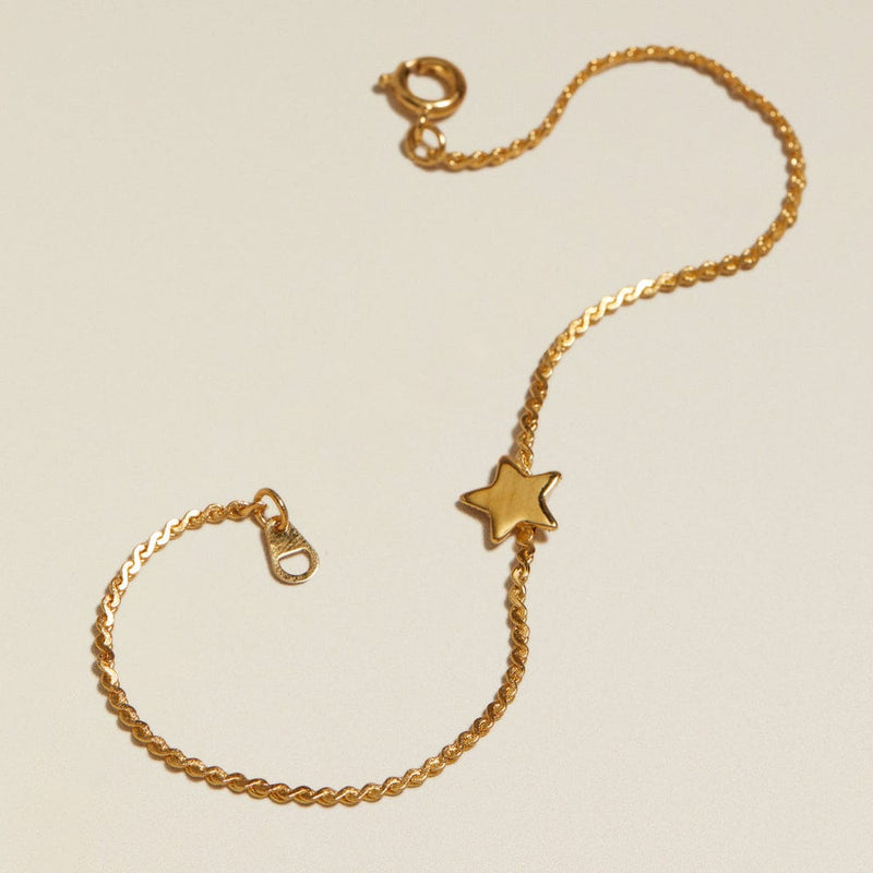 Chain Bracelet ONE Vintage Solid Star Dainty Chain Bracelet Orelia Jewellery