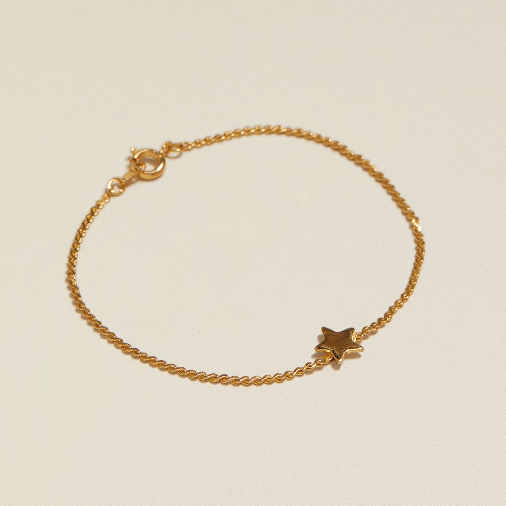Chain Bracelet ONE Vintage Solid Star Dainty Chain Bracelet Orelia Jewellery