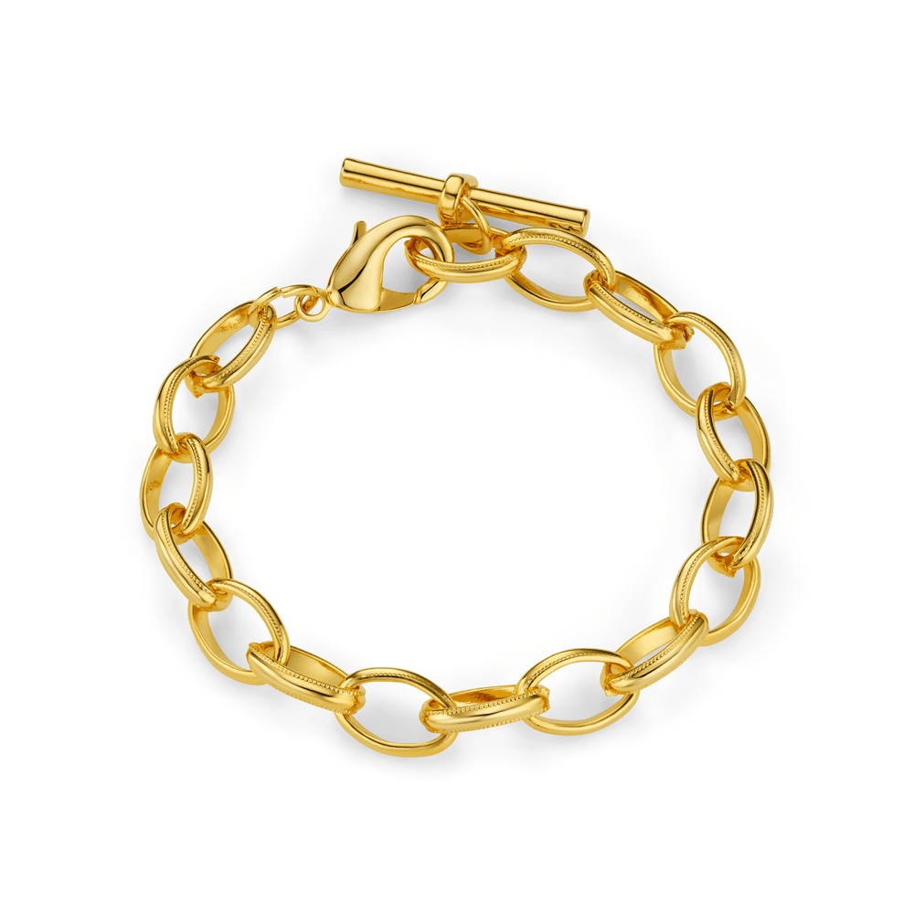 Chain Bracelet Oval Link T-Bar Drop Bracelet Orelia Jewellery