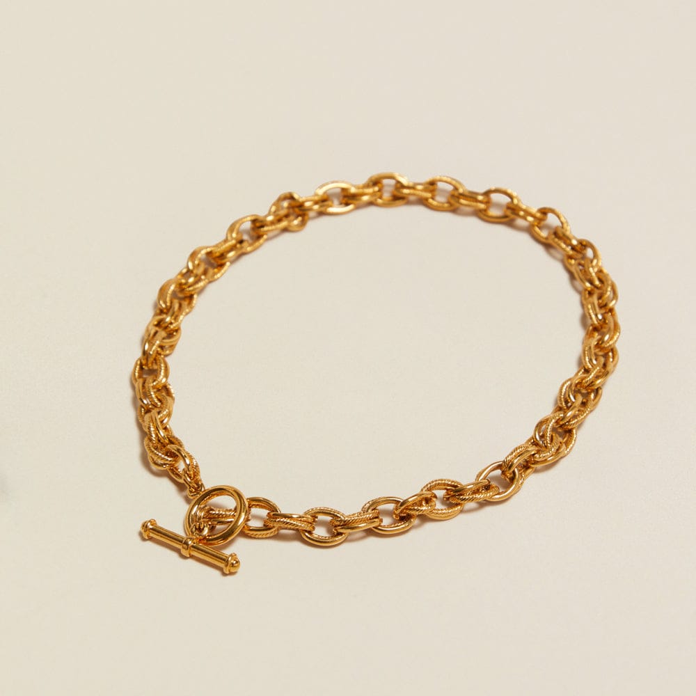 Chain Necklace Default Vintage Chunky Interlocking T-Bar Necklace Orelia Jewellery