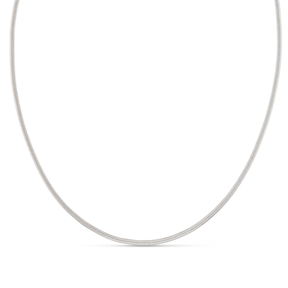 Chain Necklace LUXE Flat Snake Chain Necklace-Silver Orelia Jewellery