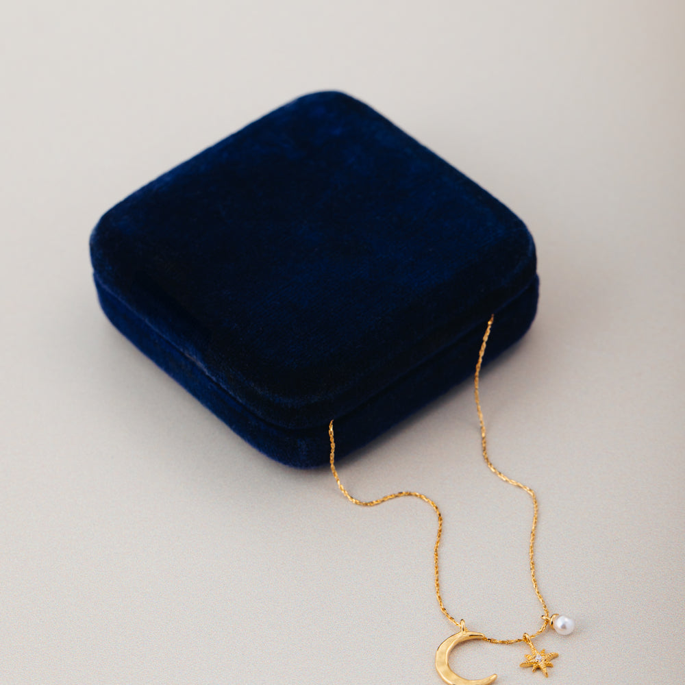 Chain Necklace ONE Fine Moon & Micro Charm Cluster Necklace Orelia Jewellery