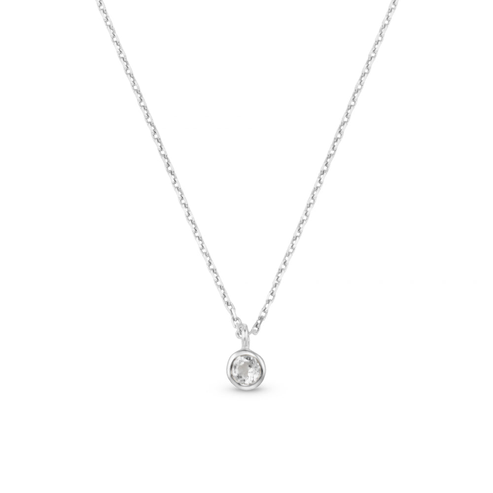 Chain Necklace ONE LUXE Classic Crystal Necklace Silver Orelia Jewellery