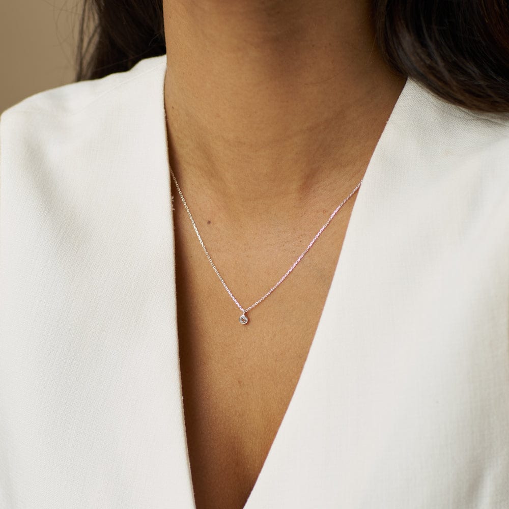 Chain Necklace ONE LUXE Classic Crystal Necklace Silver Orelia Jewellery