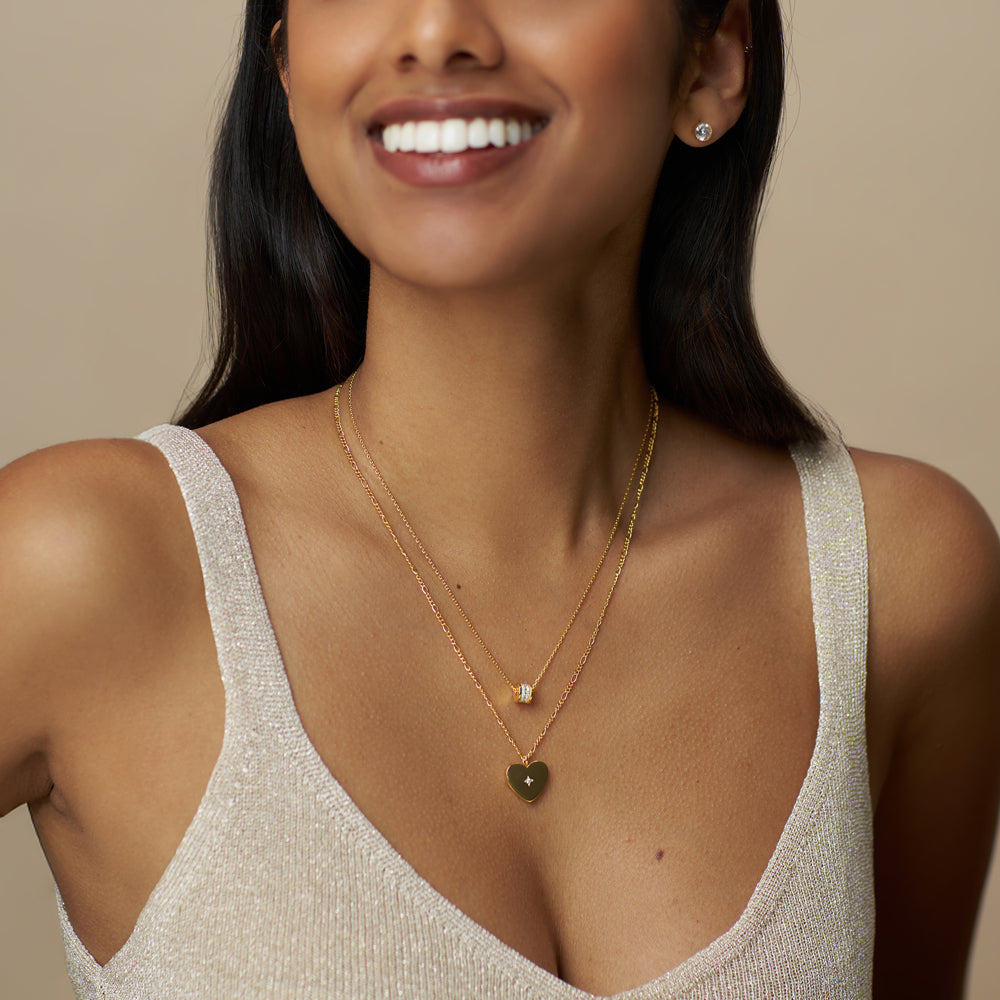 Chain Necklace ONE Pavé Thread Through Necklace Orelia Jewellery