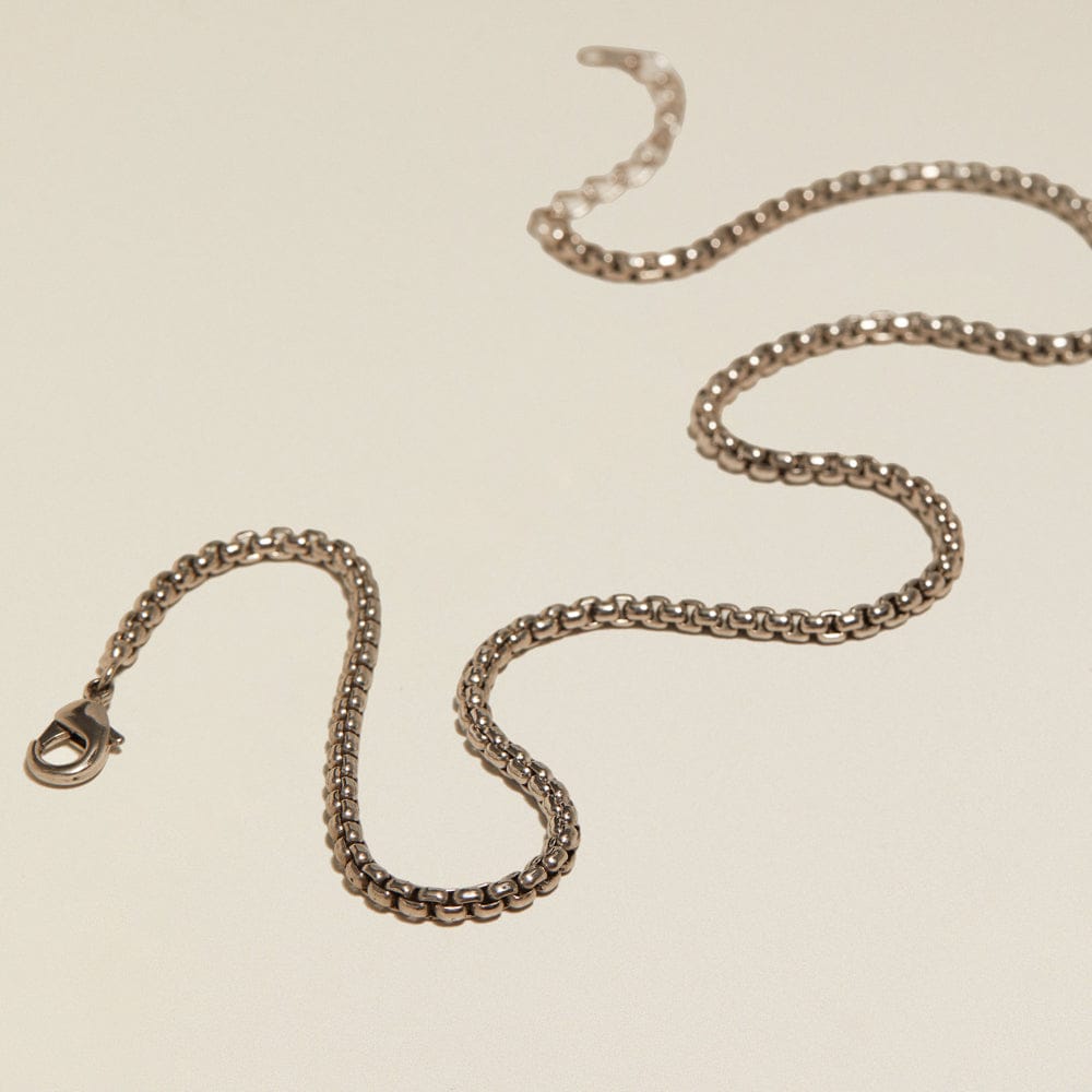 Chain Necklace ONE Vintage Silver Box Chain Necklace Orelia Jewellery