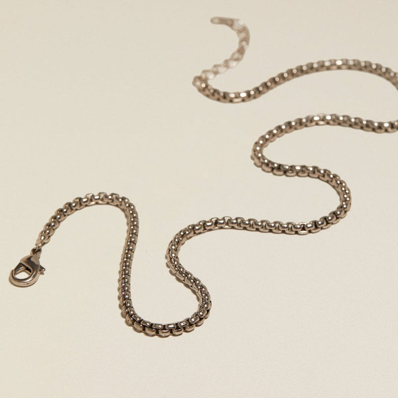 Chain Necklace ONE Vintage Silver Box Chain Necklace Orelia Jewellery
