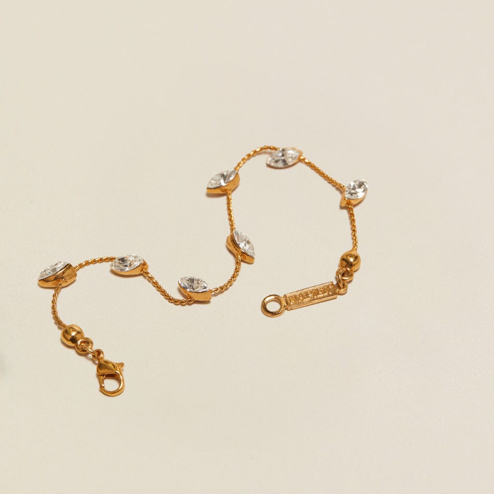 Charm Bracelet Default Vintage Crystal Petal Chain Bracelet Orelia Jewellery