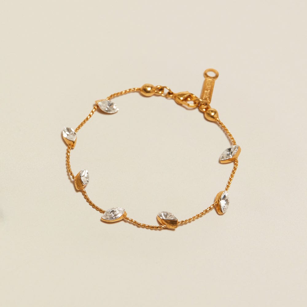 Charm Bracelet Default Vintage Crystal Petal Chain Bracelet Orelia Jewellery