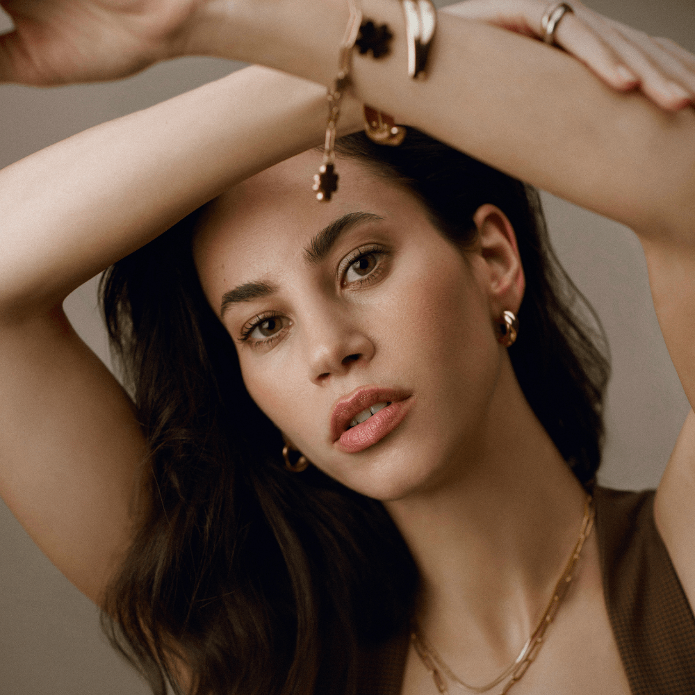 Charm Bracelet LUXE Polished Clover Charm Bracelet Orelia Jewellery