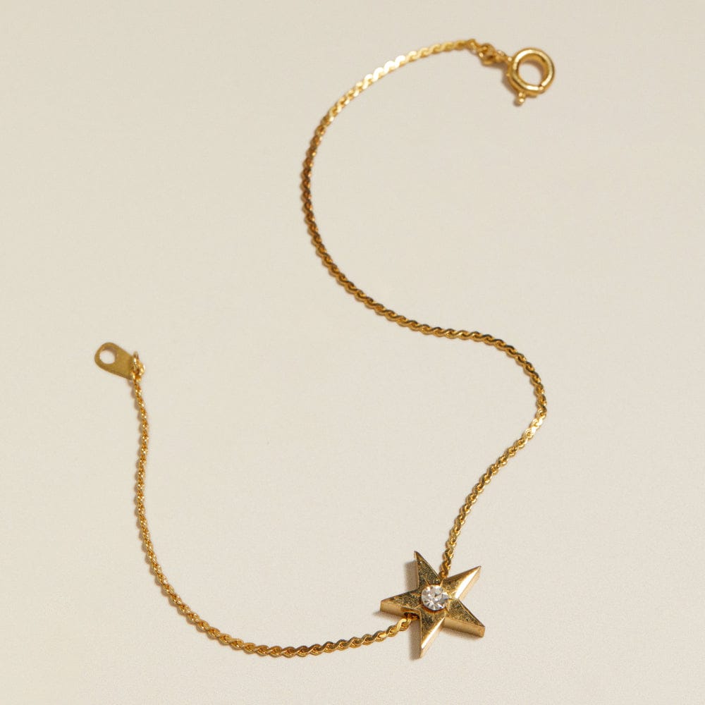 Charm Bracelet ONE Vintage Star Charm Chain Bracelet Orelia Jewellery