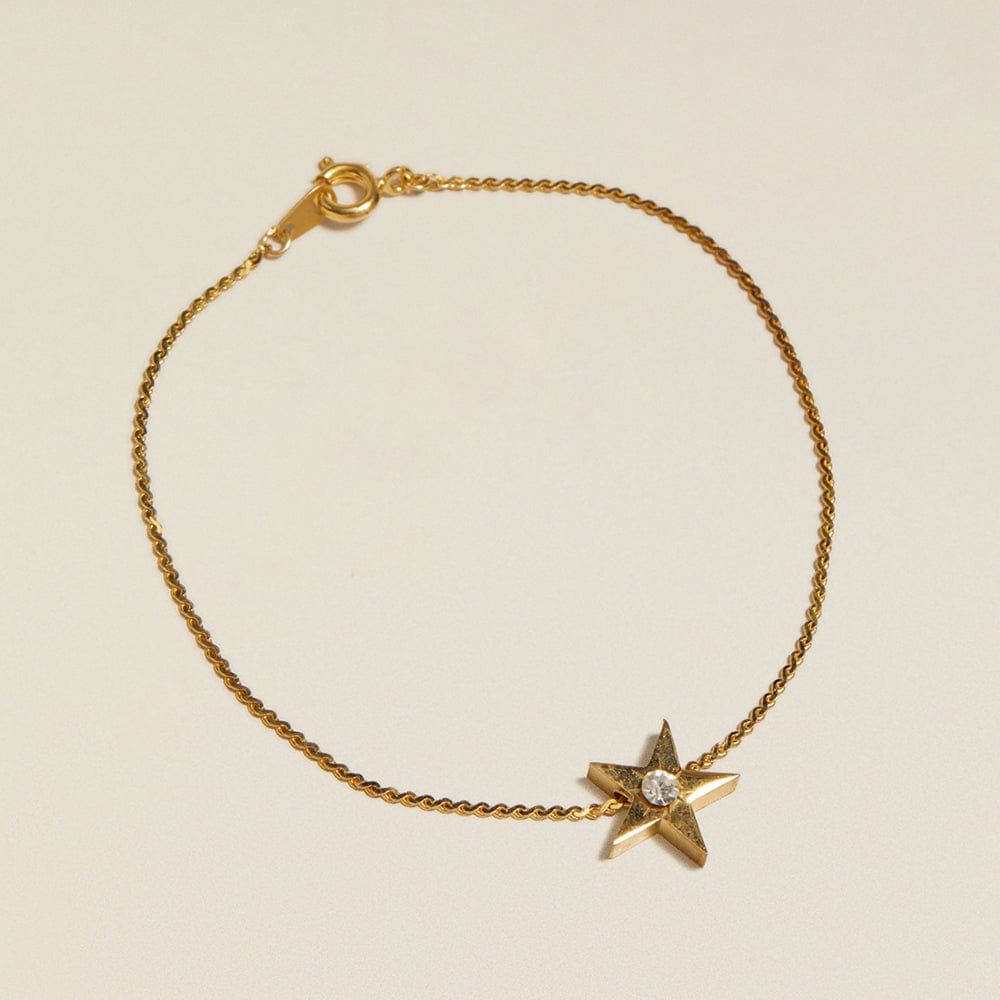 Charm Bracelet ONE Vintage Star Charm Chain Bracelet Orelia Jewellery