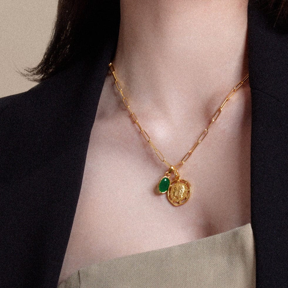 Charms LUXE Green Agate Charm Orelia Jewellery