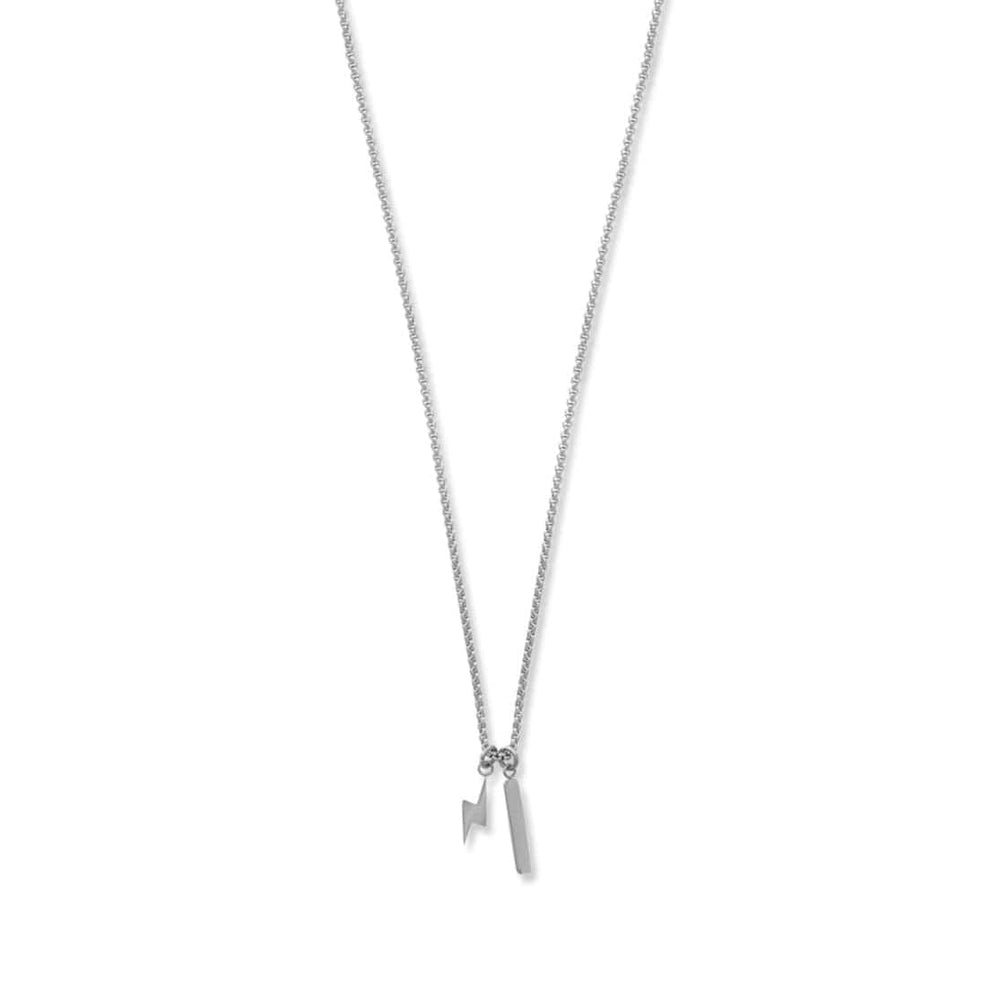 Chunky Neckwear Lightning & Bar Cluster Necklace - Silver Orelia Jewellery