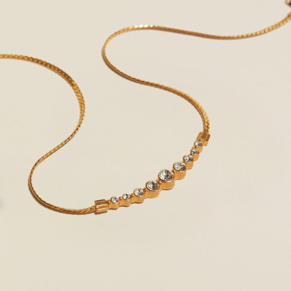 Collar Necklace Default Vintage Stationed Crystal Tennis Necklace Orelia Jewellery