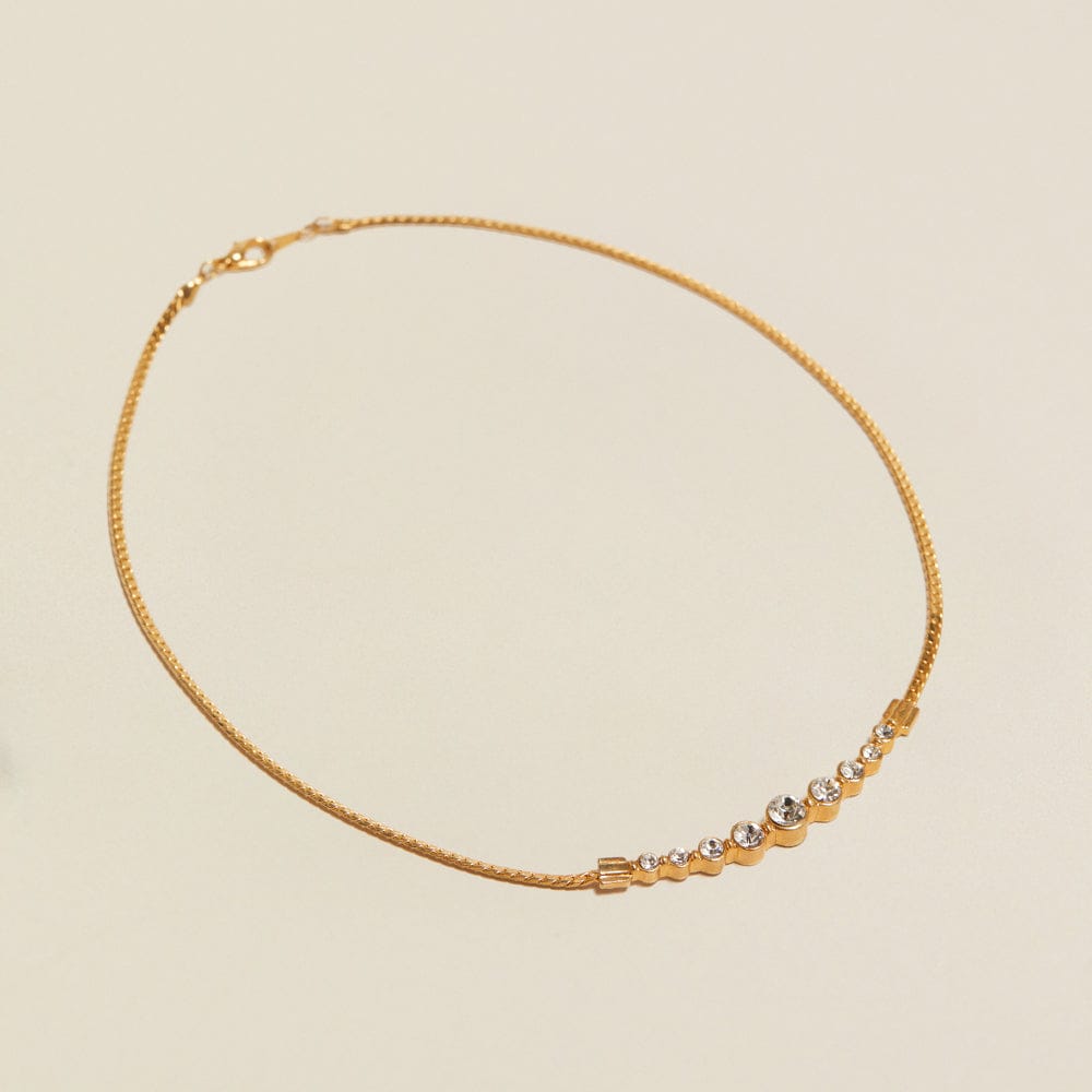 Collar Necklace Default Vintage Stationed Crystal Tennis Necklace Orelia Jewellery