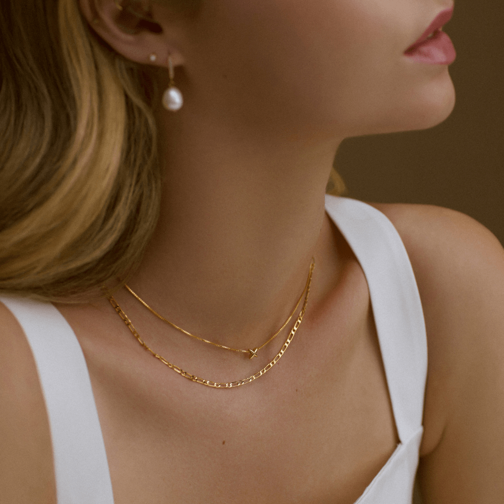 Collar Necklaces Mini Cross Fine Collar Necklace Orelia Jewellery