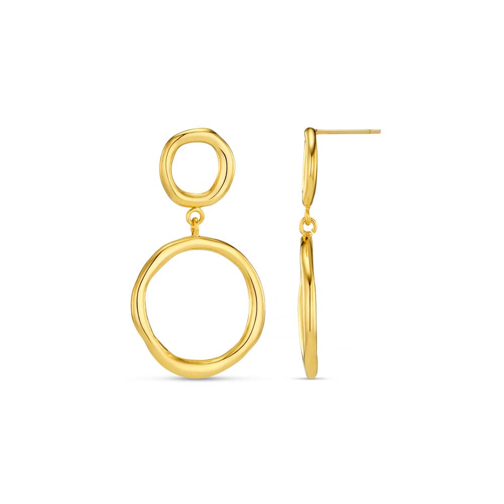 Drop Earrings ONE Organic Open Circle Drop Earrings Orelia Jewellery