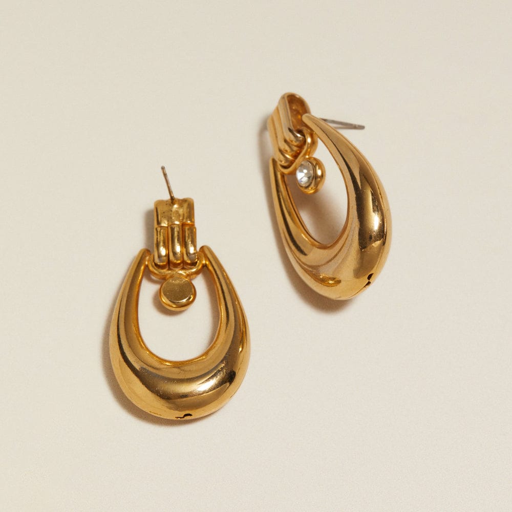 Drop Earrings ONE Vintage Statement Oval Drop Earrings Orelia Jewellery