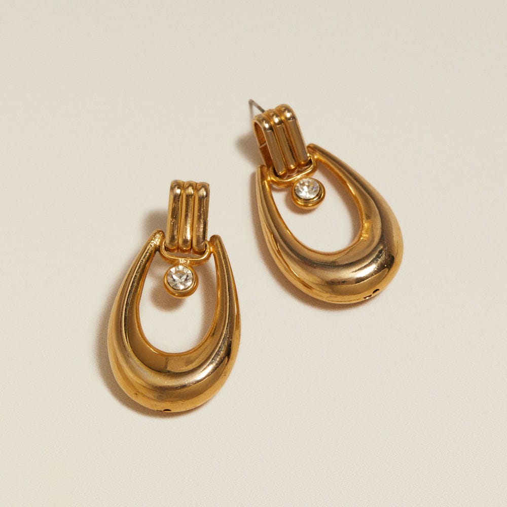 Drop Earrings ONE Vintage Statement Oval Drop Earrings Orelia Jewellery