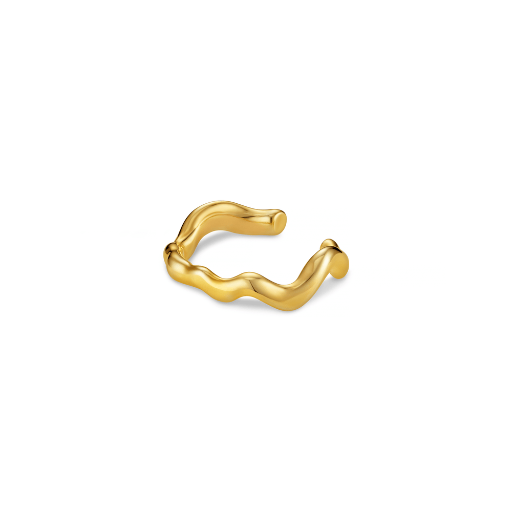 Ear Cuffs Organic Wave Ear Cuff - Gold Orelia Jewellery