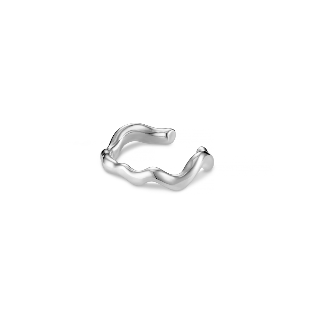 Ear Cuffs Organic Wave Ear Cuff - Silver Orelia Jewellery