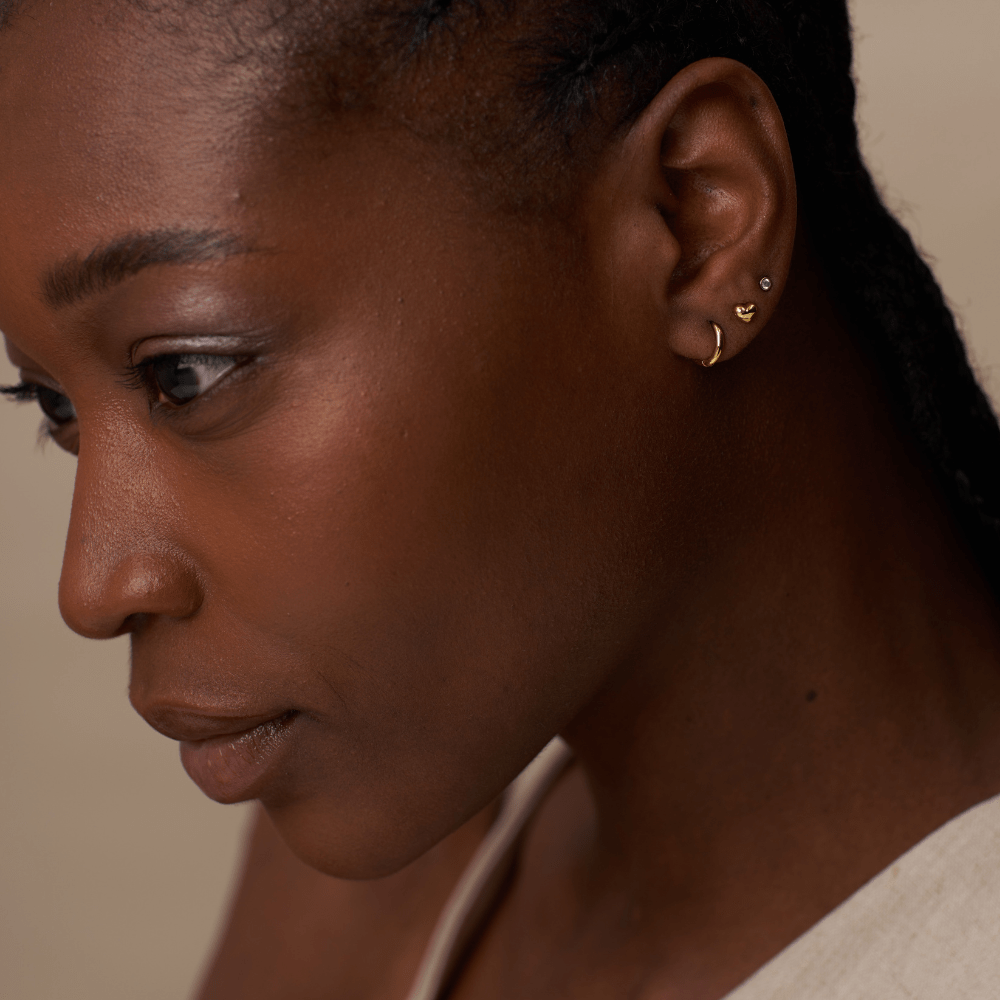 Ear Party Domed Heart, Crystal Stud & Micro Hoop Pack Orelia Jewellery