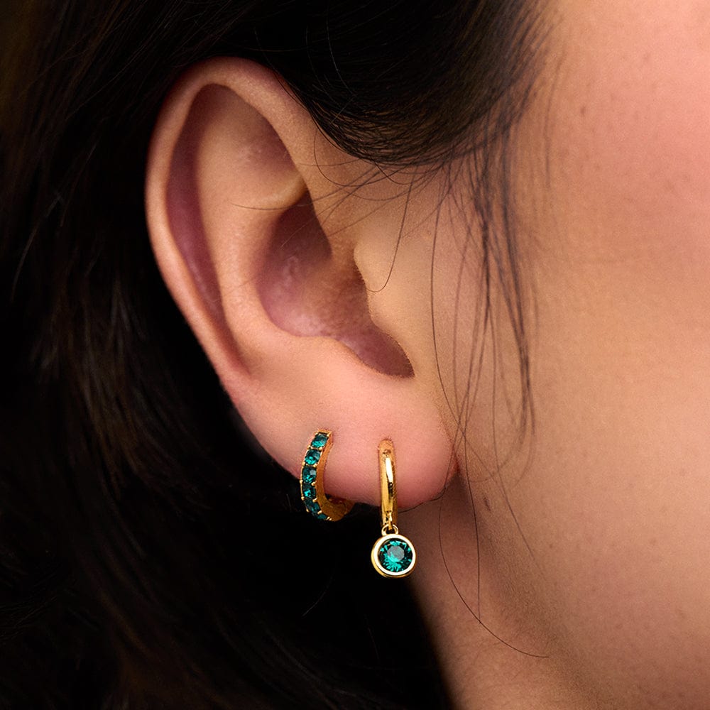 Ear Party Emerald Ear Party Made With Swarovski® Crystals - Gold Orelia Jewellery