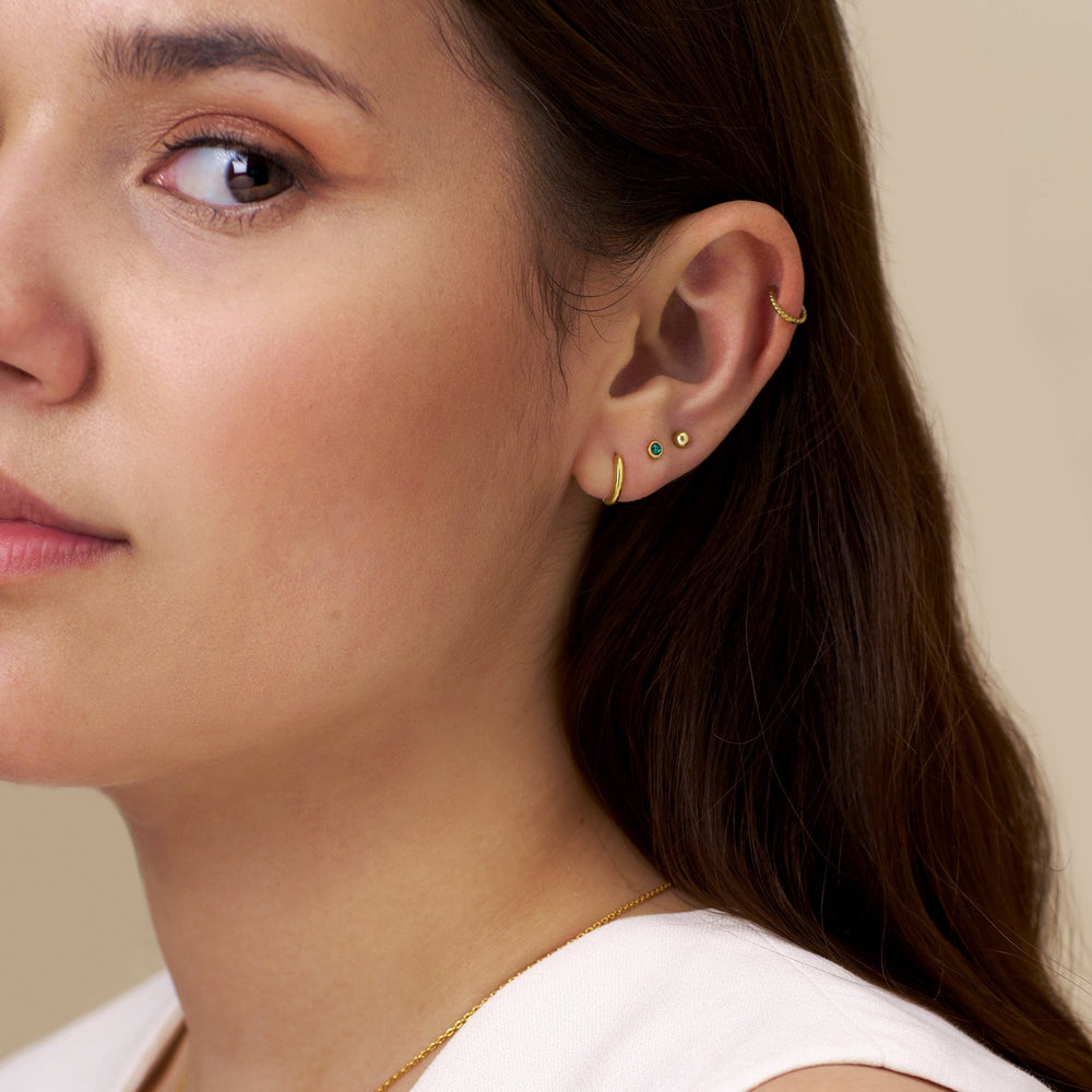 Ear Party Emerald Stud & Hoop Earrings Pack Made With Swarovski® Crystals Orelia Jewellery