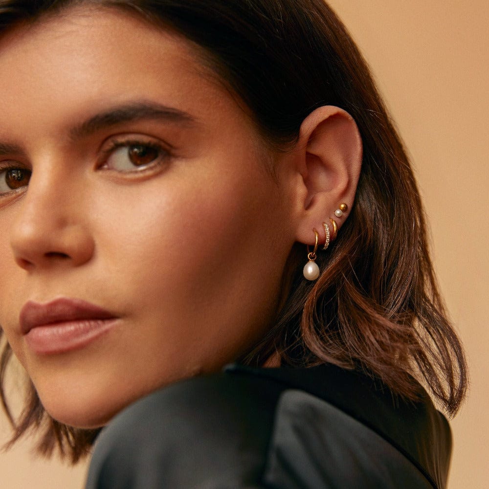 Ear Party LUXE Pearl Stud & Hoop Earring Pack Orelia Jewellery