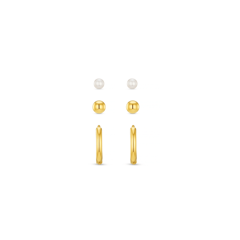 Ear Party LUXE Pearl Stud & Hoop Earring Pack Orelia Jewellery