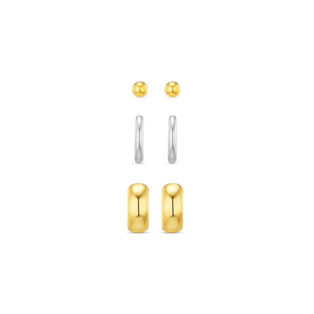 Ear Party Mixed Plate Stud & Micro Hoop Pack Orelia Jewellery