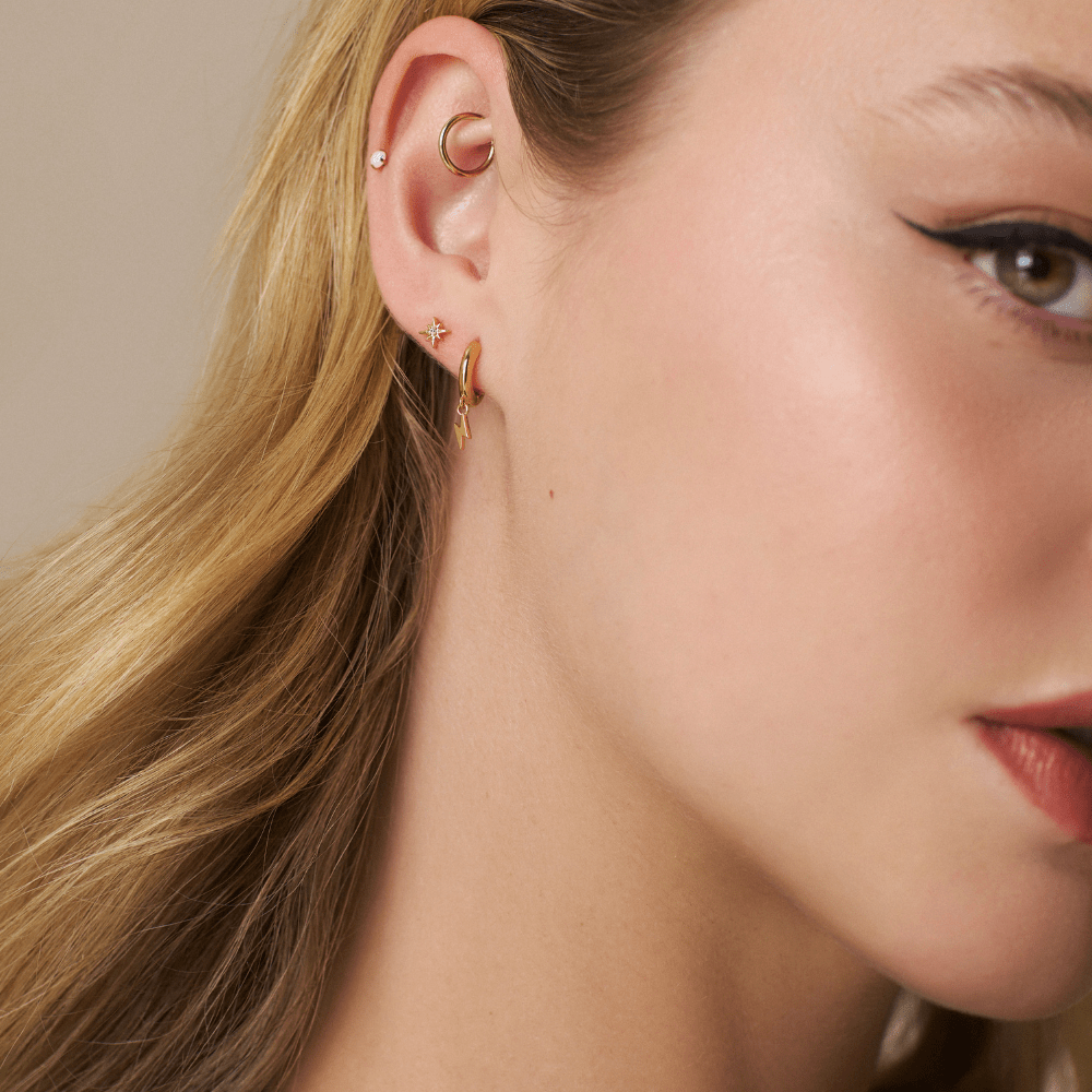 Ear Party Starburst & Lightning Hoop Ear Stacking Set Orelia Jewellery