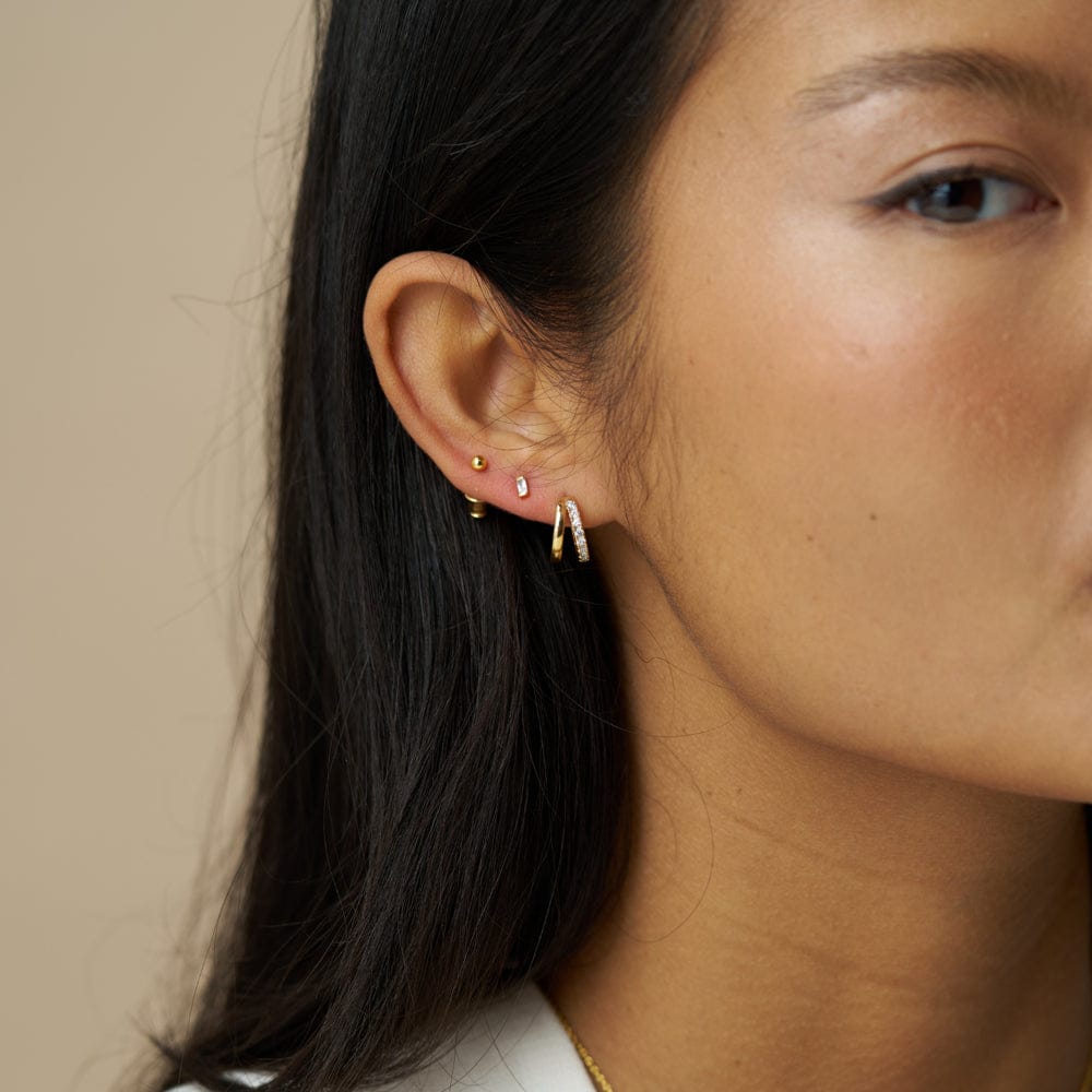 Earring Pack ONE Mixed Stud & Illusion Hoop Ear Stacking Set Orelia Jewellery