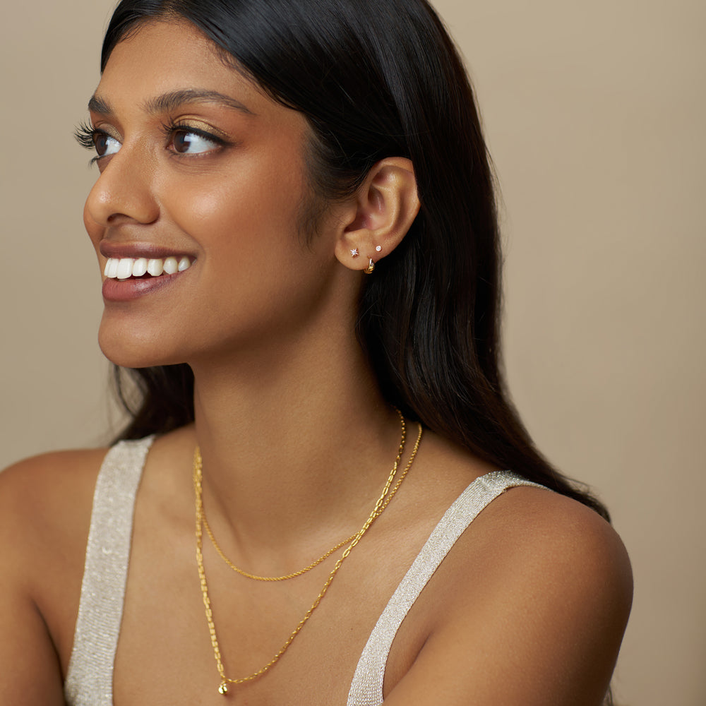 Earring Pack ONE Starburst Tiny Tapered Ear Stacking Set Orelia Jewellery