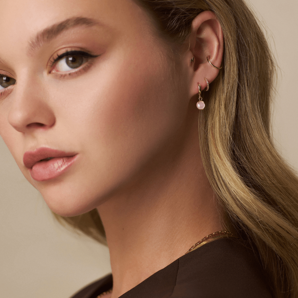 Earrings Mini Micro Rose Water Opal Drop Earrings Orelia Jewellery