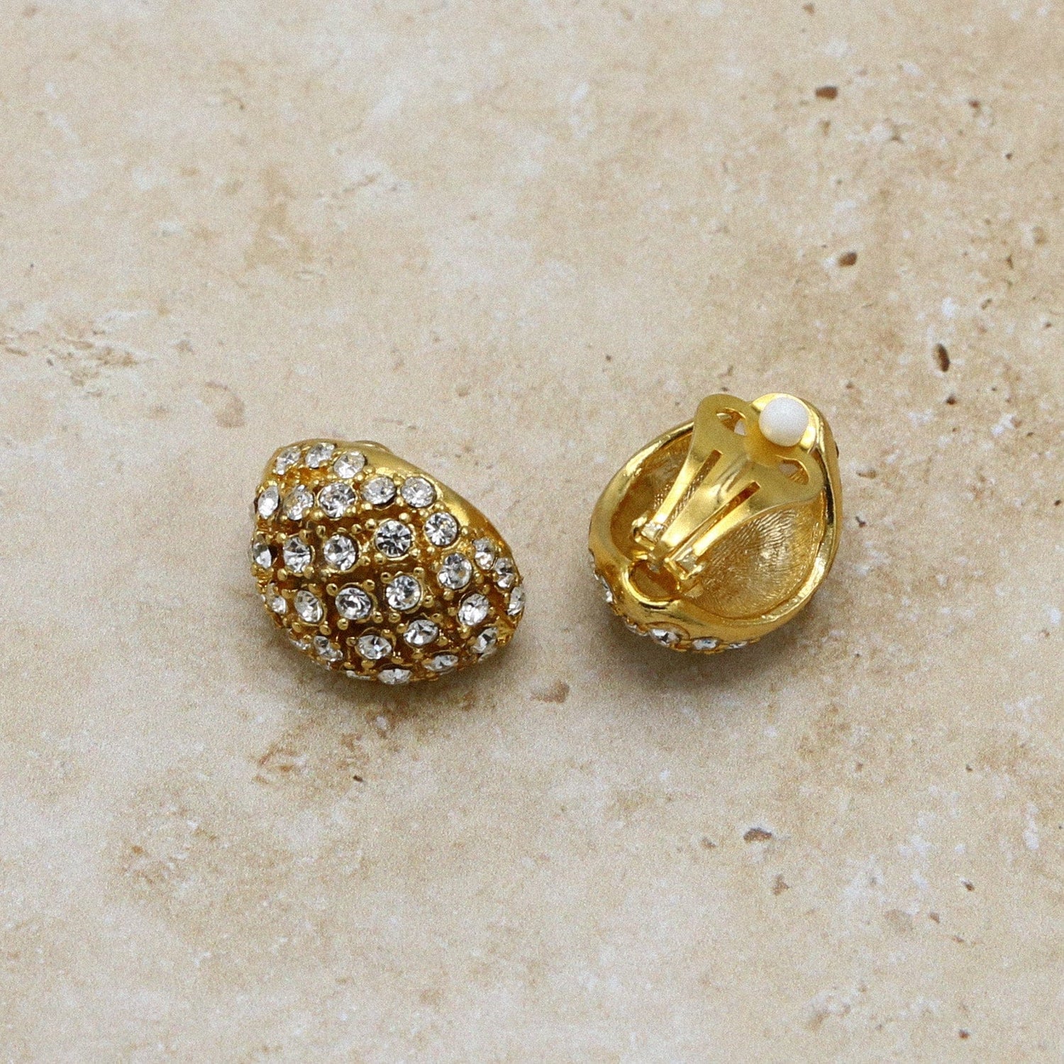 Earrings Vintage Tapered Domed Cluster Clip On Earrings Orelia Jewellery