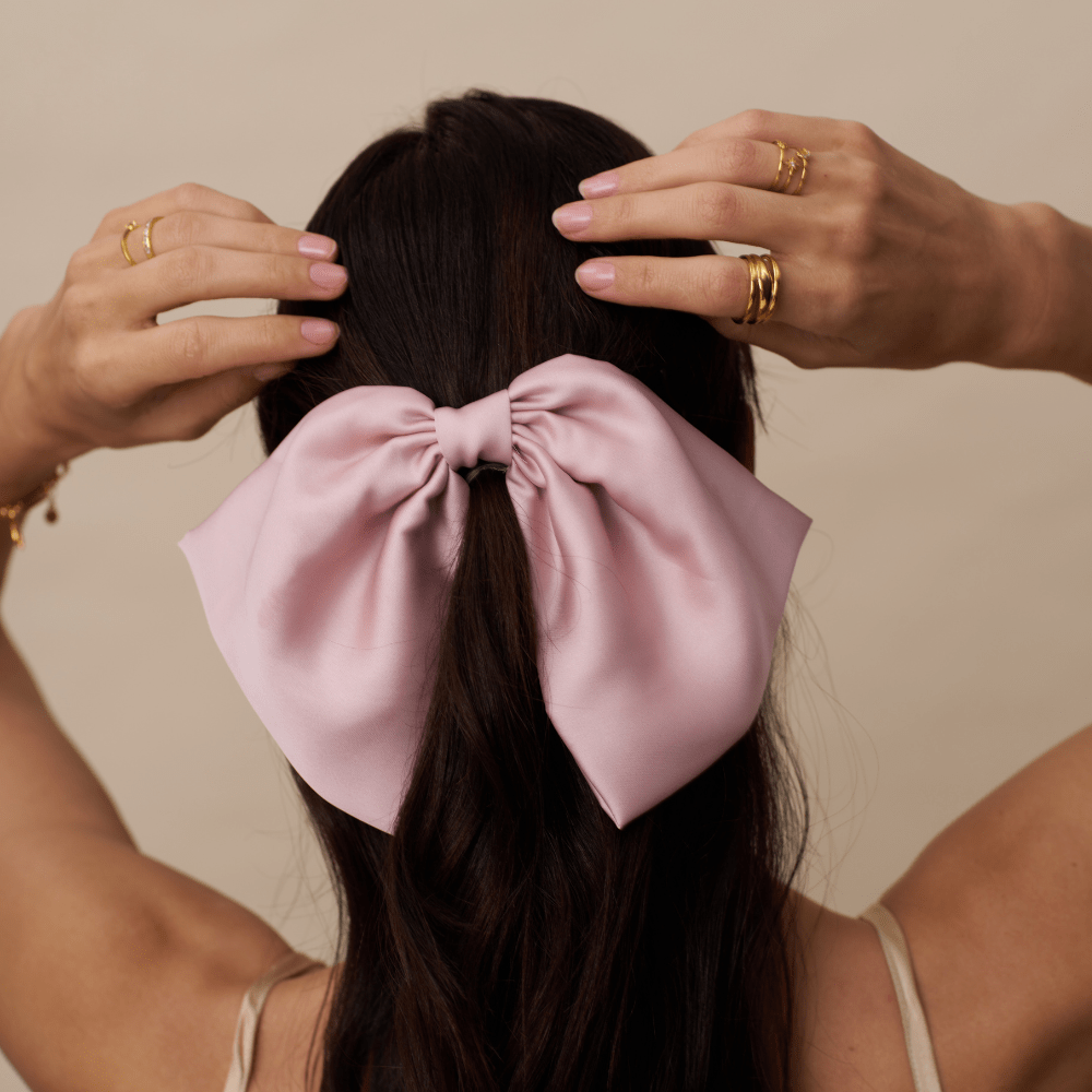 Hair Clip / Claw Oversized Bow Barrette - Pink Orelia Jewellery